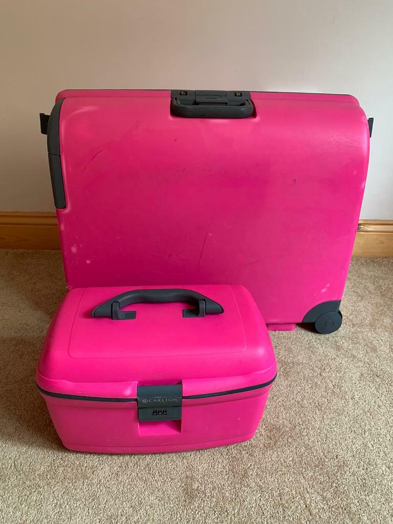 suitcase with matching vanity case